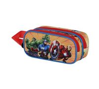 Marvel The Avengers Attack-3D Double Pencil Case, Red, 22 x 10 cm