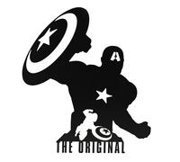 Marvel The Avengers Captain America Wall Plaque Disney Black One Size