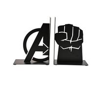 Marvel The Avengers Hulk Metal Bookends Disney Black One Size