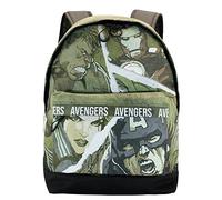 Marvel The Avengers Shout-FAN HS Backpack, Military Green, 18 x 30 x 43 cm, Capacity 22 L