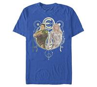 Marvel The Eternals-GILGAMESH THENA Duo Organic Short Sleeve T-Shirt, Bright Blue, XL