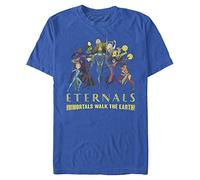 Marvel The Eternals-Group Shot Organic Short Sleeve T-Shirt, Bright Blue, L
