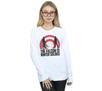 Marvel The Falcon And The Winter Soldier Shield Silhouettes Sweatshirt In White White