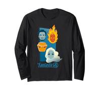 Marvel The Fantastic Four: First Steps Family Faces Icons Long Sleeve T-Shirt
