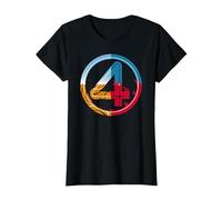 Marvel The Fantastic Four: First Steps Super-Powered 4 Logo T-Shirt, Women, Black, Small