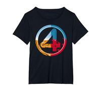 Marvel The Fantastic Four: First Steps Super-Powered 4 Logo T-Shirt, Women's Plus, Black, 2X