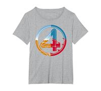 Marvel The Fantastic Four: First Steps Super-Powered 4 Logo T-Shirt, Women's Plus, Heather Grey, 4X