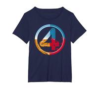 Marvel The Fantastic Four: First Steps Super-Powered 4 Logo T-Shirt, Women's Plus, Navy Blue, 1X