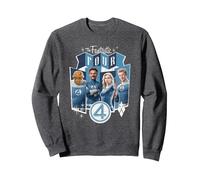Marvel The Fantastic Four: First Steps Vintage Style Team Sweatshirt, Adult Unisex, Dark Heather Grey, Medium