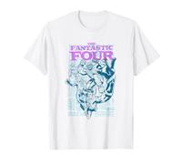 Marvel The Fantastic Four Lineart Heroic First Family T-Shirt