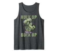 Marvel The Incredible Hulk Tough Hulk Up Bulk Up Badge Tank Top, Men, Dark Heather Grey, Large