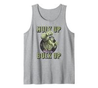 Marvel The Incredible Hulk Tough Hulk Up Bulk Up Badge Tank Top, Men, Heather Grey, XX-Large