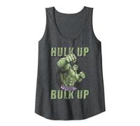 Marvel The Incredible Hulk Tough Hulk Up Bulk Up Badge Tank Top, Women, Dark Heather Grey, Medium