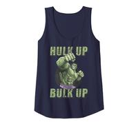 Marvel The Incredible Hulk Tough Hulk Up Bulk Up Badge Tank Top, Women, Navy Blue, Medium