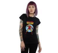Marvel The Invincible Iron Man Cotton T-Shirt In Black Black XXL