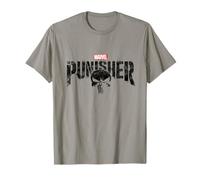 Marvel The Punisher Black Skull Logo T-Shirt T-Shirt