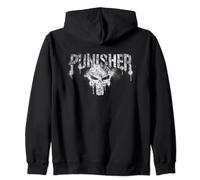 Marvel The Punisher Logo White Zip Hoodie