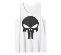 Marvel The Punisher Skull Blacked Out Logo Tank Top