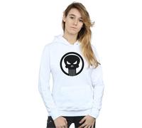 Marvel Women's The Punisher Skull Circle Hoodie in White | Size: 2XL Marvel White 2XL