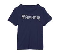 Marvel The Punisher Target in Sight Logo T-Shirt, Women's Plus, Navy Blue, 2X
