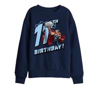 Marvel Thor Birthday 11 Kids Sweatshirt, Navy, 7-8