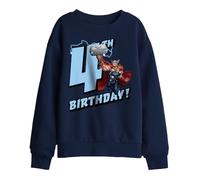 Marvel Thor Birthday 4 Kids Sweatshirt, Navy, 9-11
