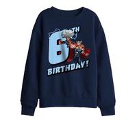 Marvel Thor Birthday 6 Kids Sweatshirt, Navy, 12-13