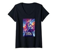 Marvel Thor: Love and Thunder Thor Odinson Poster V-Neck T-Shirt