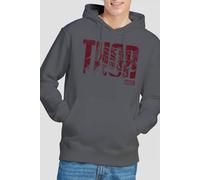 Marvel Thor Text Hoodie in Grey | Size: 2XL Marvel Grey 2XL