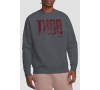 Marvel Thor Text Sweatshirt in Grey | Size: Medium Marvel Grey M