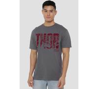 Marvel Thor Text T-Shirt in Grey | Size: 3XL Marvel Grey 3XL