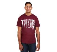 Marvel Thor Text T-Shirt In Burgundy Burgundy XXL