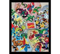 Marvel (Torn Heroes Design 30 x 40cm Framed Print Wall Art