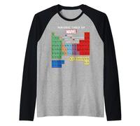 Marvel Ultimate Periodic Table Of Elements Raglan Baseball Tee