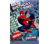 Marvel Ultimate Spiderman It's Birthday time Woosh! Birthday Card