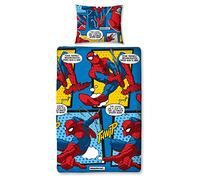 Marvel SpiderMan Webhead Single Duvet Cover Reversible Bedding Set Red Blue