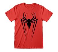 Marvel Unisex Adult Comics Spider-Man Symbols T-Shirt, Red/Black, S