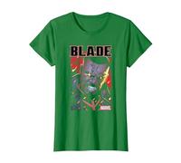 Marvel Universe Blade Snarl T-Shirt, Women, Kelly Green, 3X-Large