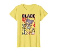 Marvel Universe Blade Snarl T-Shirt, Women, Lemon Yellow, 3X-Large