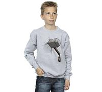 Marvel Universe Boys Thor Hammer Crack Sweatshirt Sport Grey 7-8 Years