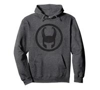 Marvel Universe Loki Icon Pullover Hoodie, Adult Unisex, Dark Heather Grey, XX-Large