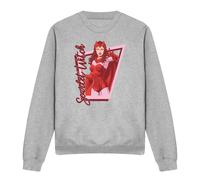 Marvel Universe Scarlet Witch Classic Pose Sweatshirt S-2XL, Athletic Heather