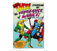 Marvel Vengenance Of Loki Comic Print In Blue Blue