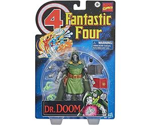 Marvel Vintage 6-Inch-Scale Dr. Doom Fantastic 4 Action Figure Toy, 10 Accessories, For Kids Ages 4 And Up, Green, Purple