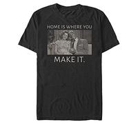 Marvel Wandavision Home Couple Organic Short Sleeve T-Shirt, Black, M