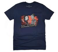 Marvel Wandavision Red Logo Cartoon T Shirt In Navy Navy