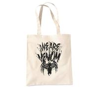 Marvel We Are Venom Black Grocery Travel Reusable Tote Bag, Natural, 38X42Cm Natural