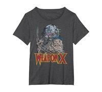 Marvel Weapon X Portrait T-Shirt, Women's Plus, Dark Heather Grey, 2X