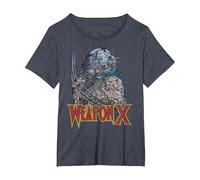 Marvel Weapon X Portrait T-Shirt, Women's Plus, Heather Blue, 3X
