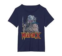 Marvel Weapon X Portrait T-Shirt, Women's Plus, Navy Blue, 2X